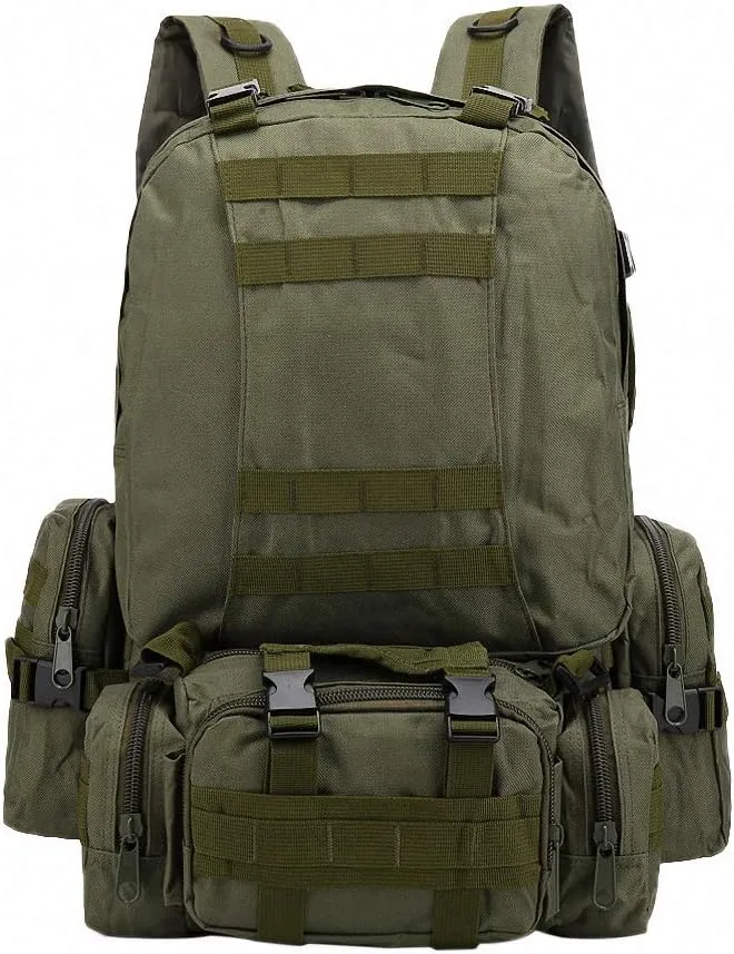 Tactical Pack Backpack Army Waterproof Bug Out Bag Outdoor Hiking Army Green