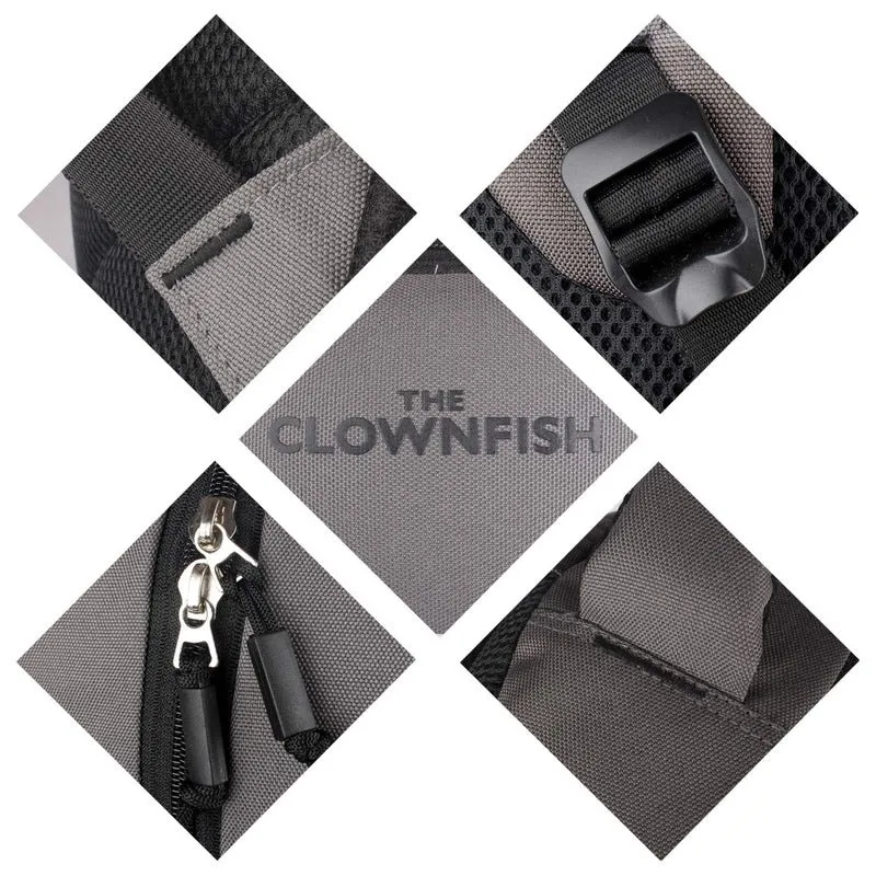 THE CLOWNFISH 26 Ltrs Black Laptop Backpack - Cushioned Sleeve, Stylish Zippers | 15.6 inch | Solid Color