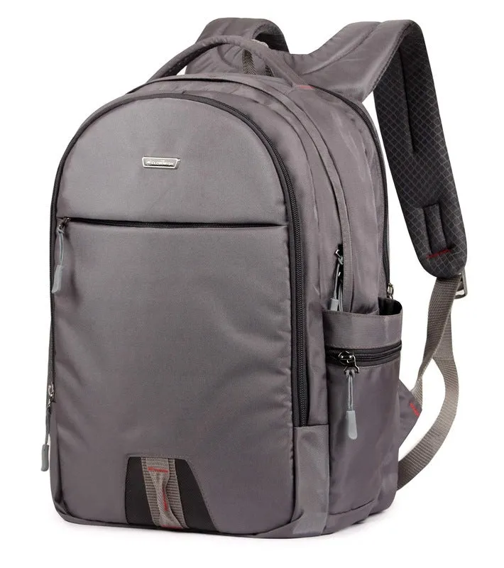 THE CLOWNFISH Polyester Laptop Backpack - Water Resistant, Cushioned Sleeves | 15.6-inch | Grey