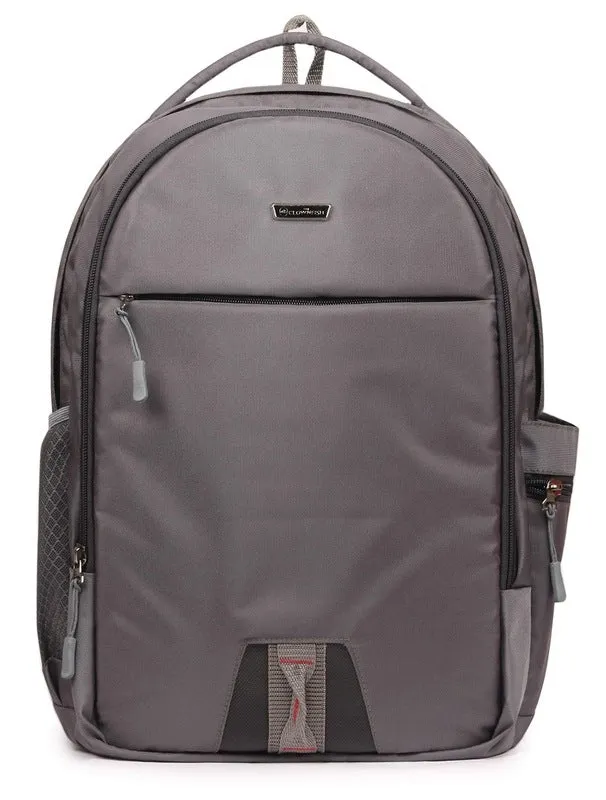 THE CLOWNFISH Polyester Laptop Backpack - Water Resistant, Cushioned Sleeves | 15.6-inch | Grey