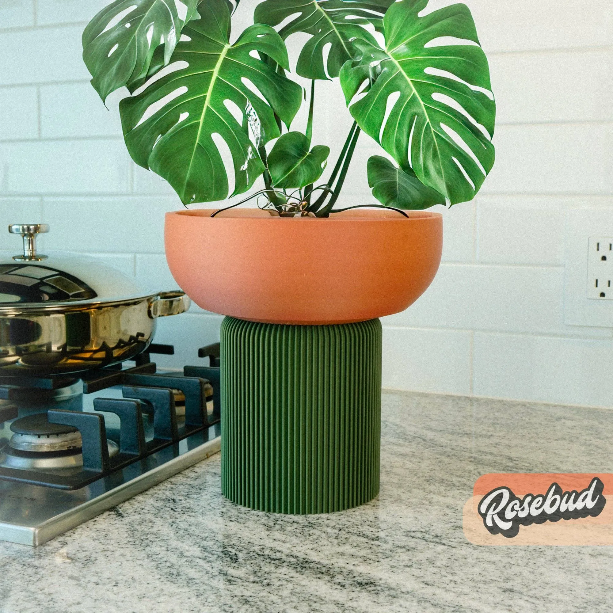 The Pedestal Planter Pot with Stand and Water Drip, 3D Print