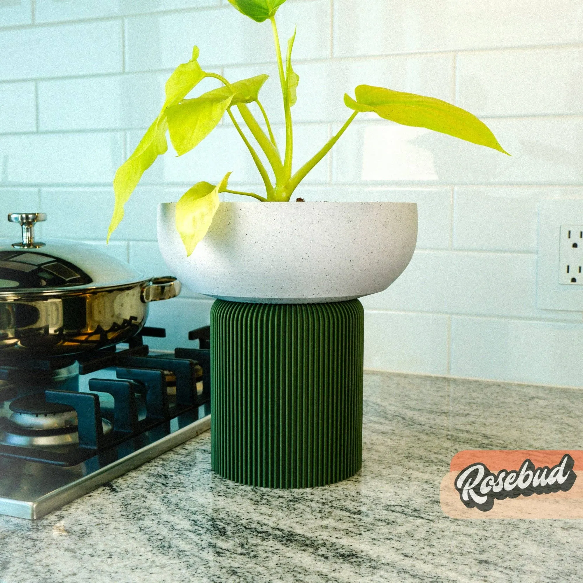 The Pedestal Planter Pot with Stand and Water Drip, 3D Print