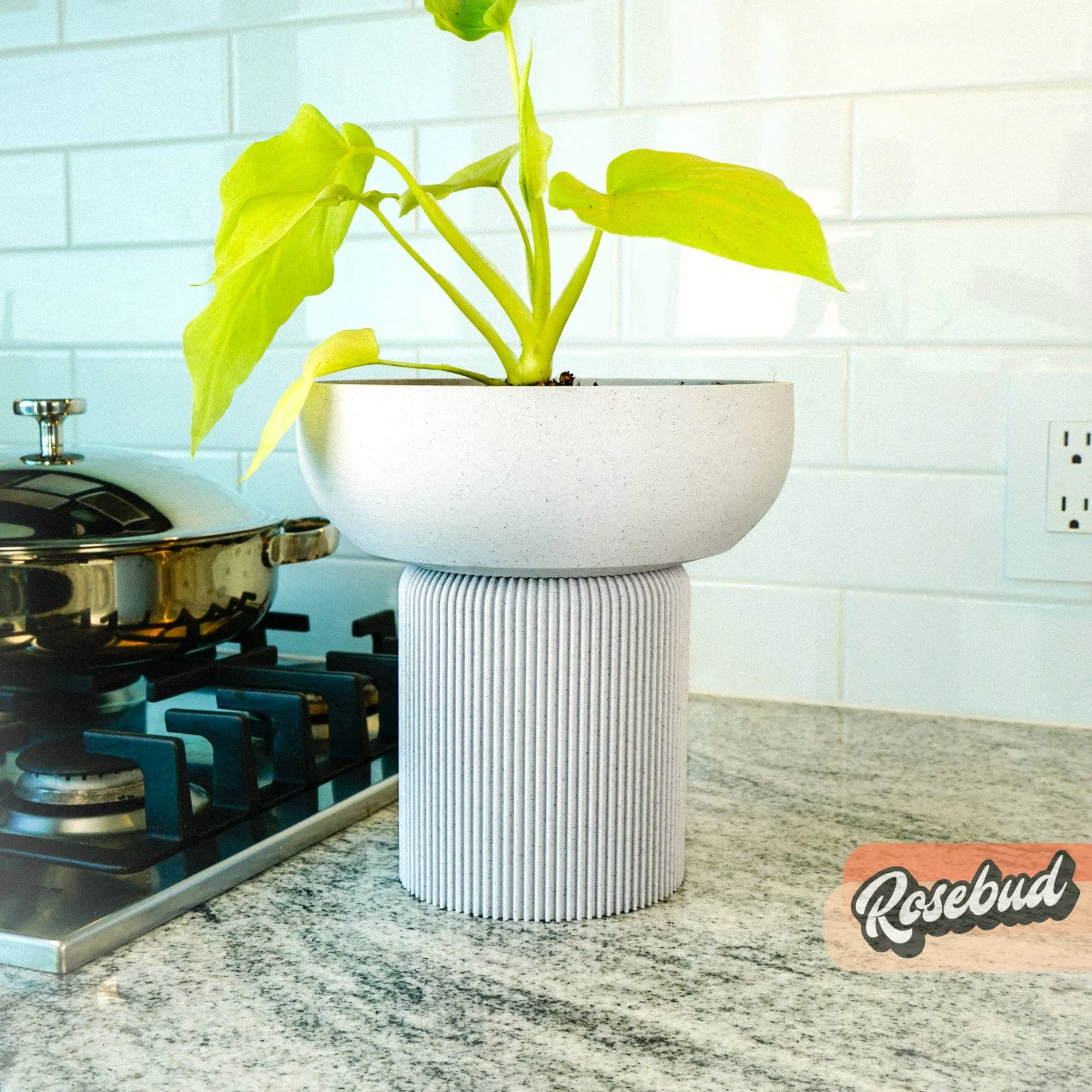 The Pedestal Planter Pot with Stand and Water Drip, 3D Print