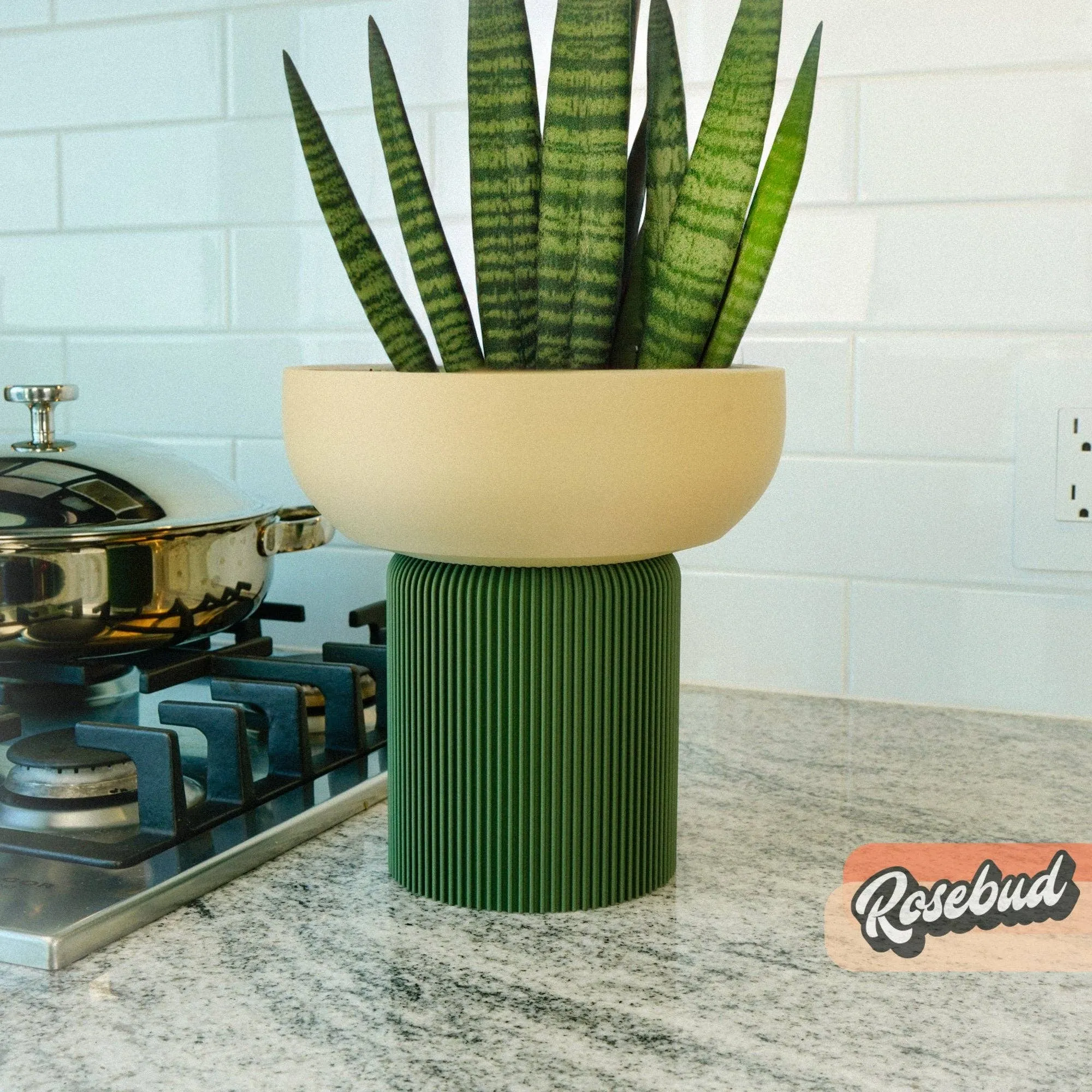 The Pedestal Planter Pot with Stand and Water Drip, 3D Print