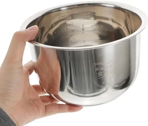 TIDTALEO Rice Cooker Liner Stainless Cookware Instant Inner Tank Non- Stick Pot Container Cooking Pan, Silver, 18X18X10.5CM (QN70NOS0270TSMB9RJ14X24)