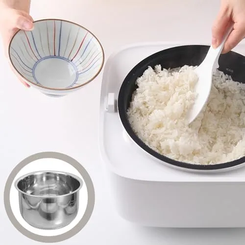 TIDTALEO Rice Cooker Liner Stainless Cookware Instant Inner Tank Non- Stick Pot Container Cooking Pan, Silver, 18X18X10.5CM (QN70NOS0270TSMB9RJ14X24)