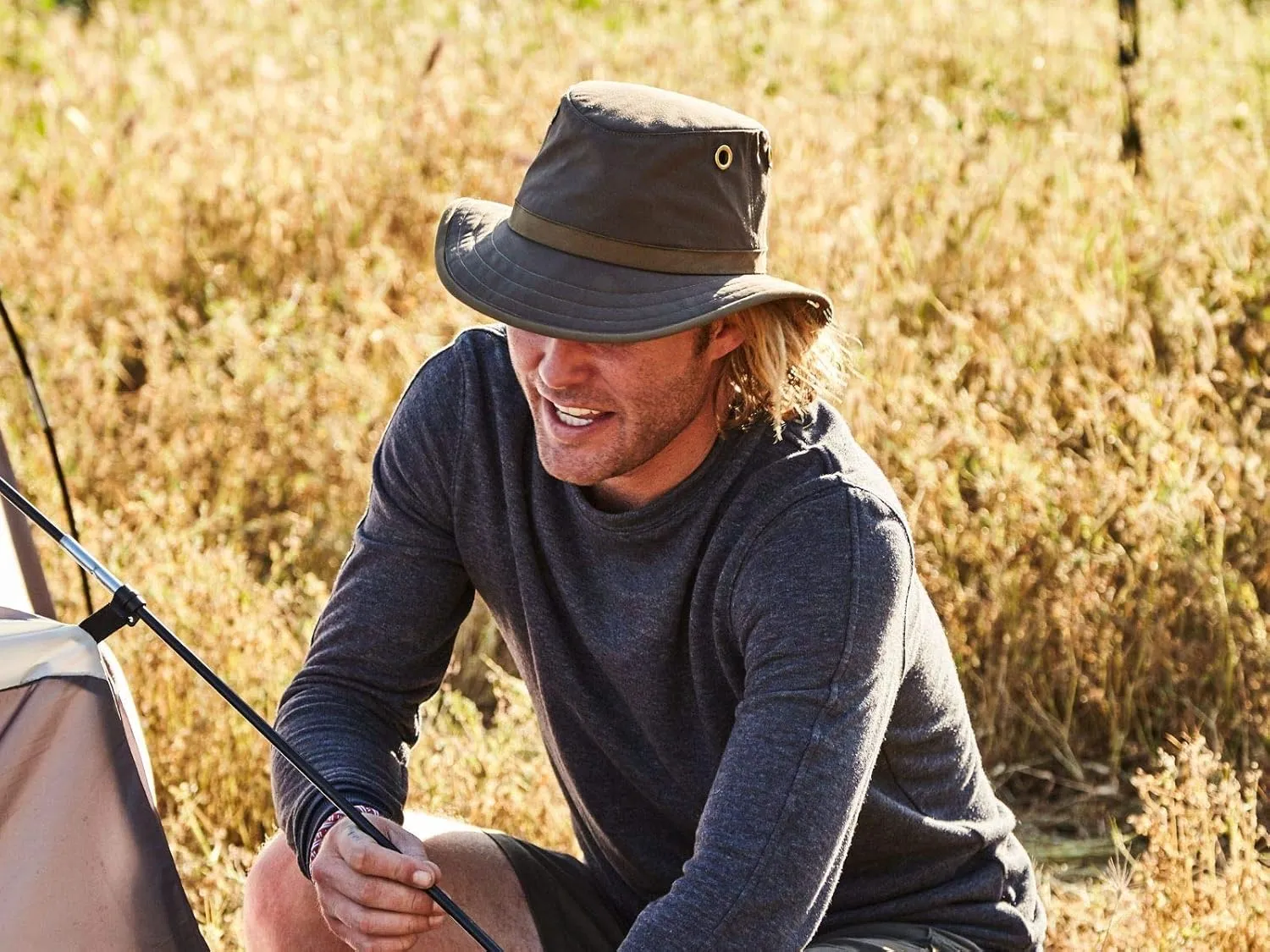 Tilley TWC7 Outback Hat Breathable Cotton Outdoor Sun Protection Hat for Men and Women Ideal for Hiking Fishing Camping