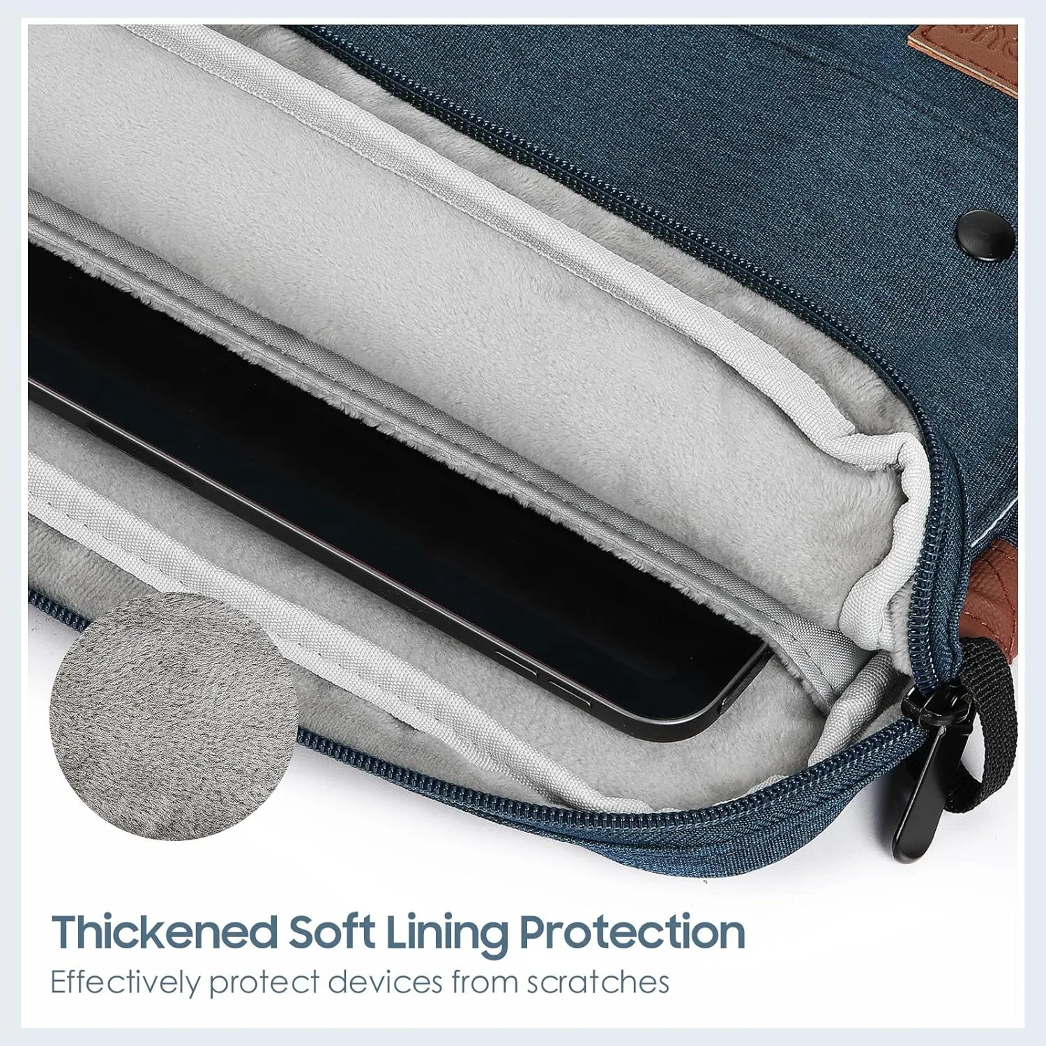 TiMOVO 9-11 Inch Tablet Sleeve Bag with Shoulder Strap Fits iPad 11-inch A16 2025, iPad 10th Gen. 10.9", iPad 9th/8th/7th Gen. 10.2", iPad Air 11/5th/4th Gen. 10.9", Galaxy Tab A9 Plus 11", Indigo