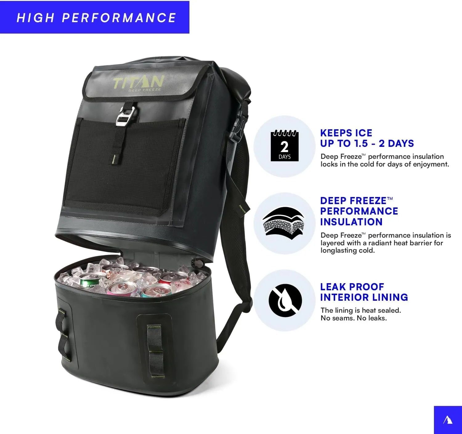 Titan by Arctic Zone Deep Freeze Welded Backpack Cooler