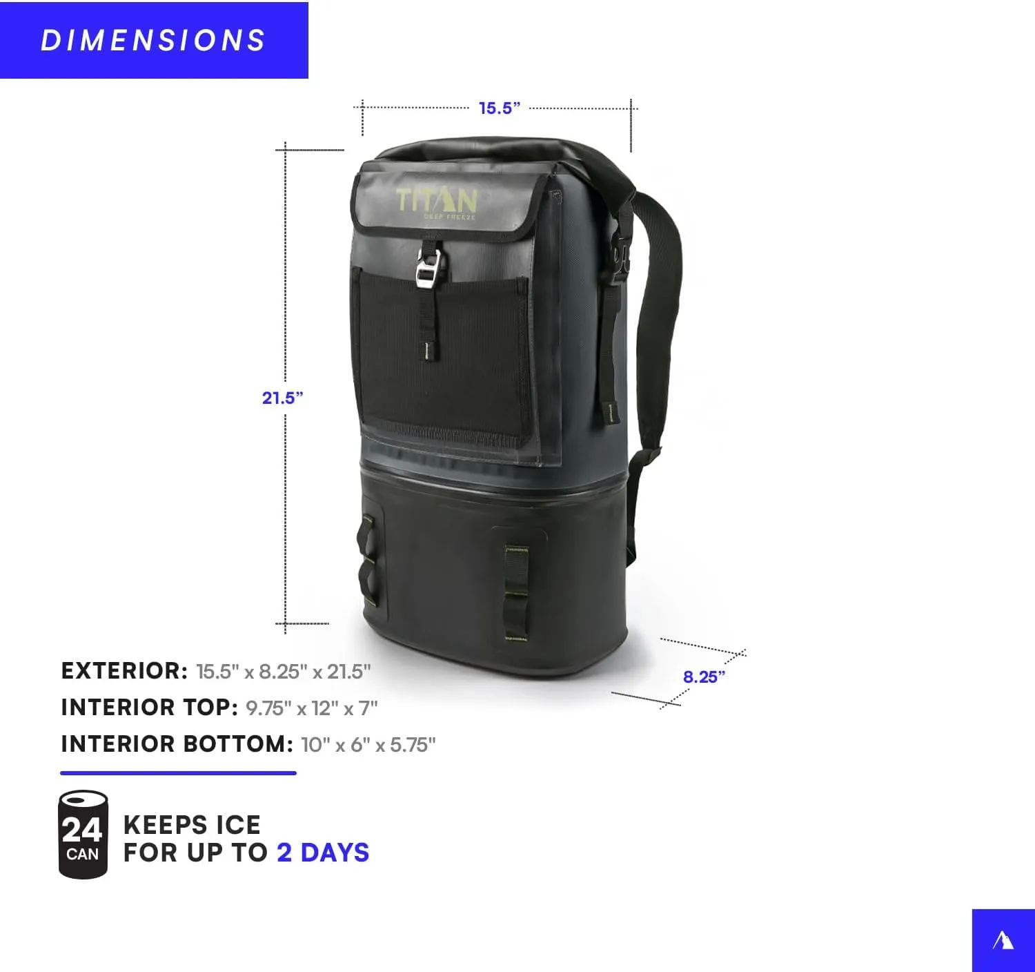 Titan by Arctic Zone Deep Freeze Welded Backpack Cooler