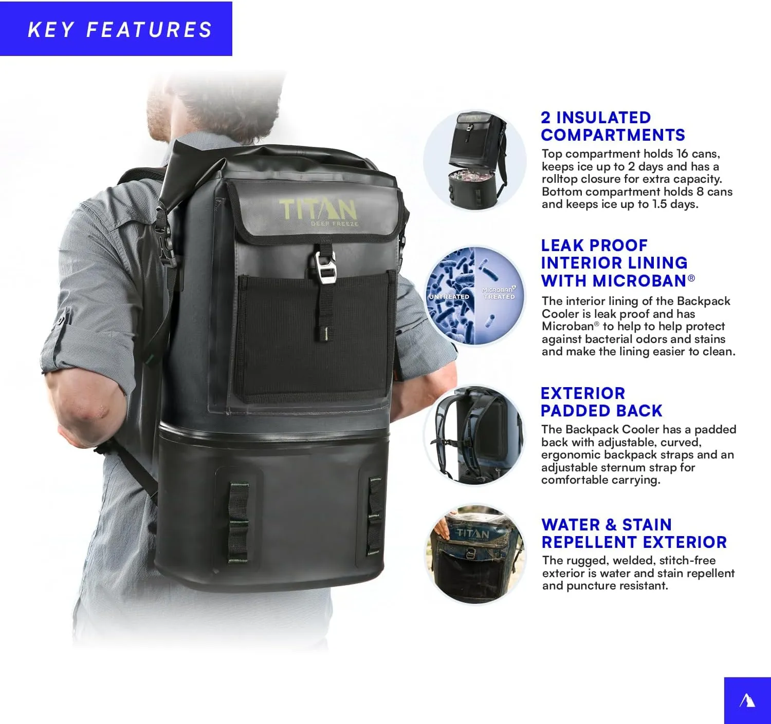 Titan by Arctic Zone Deep Freeze Welded Backpack Cooler