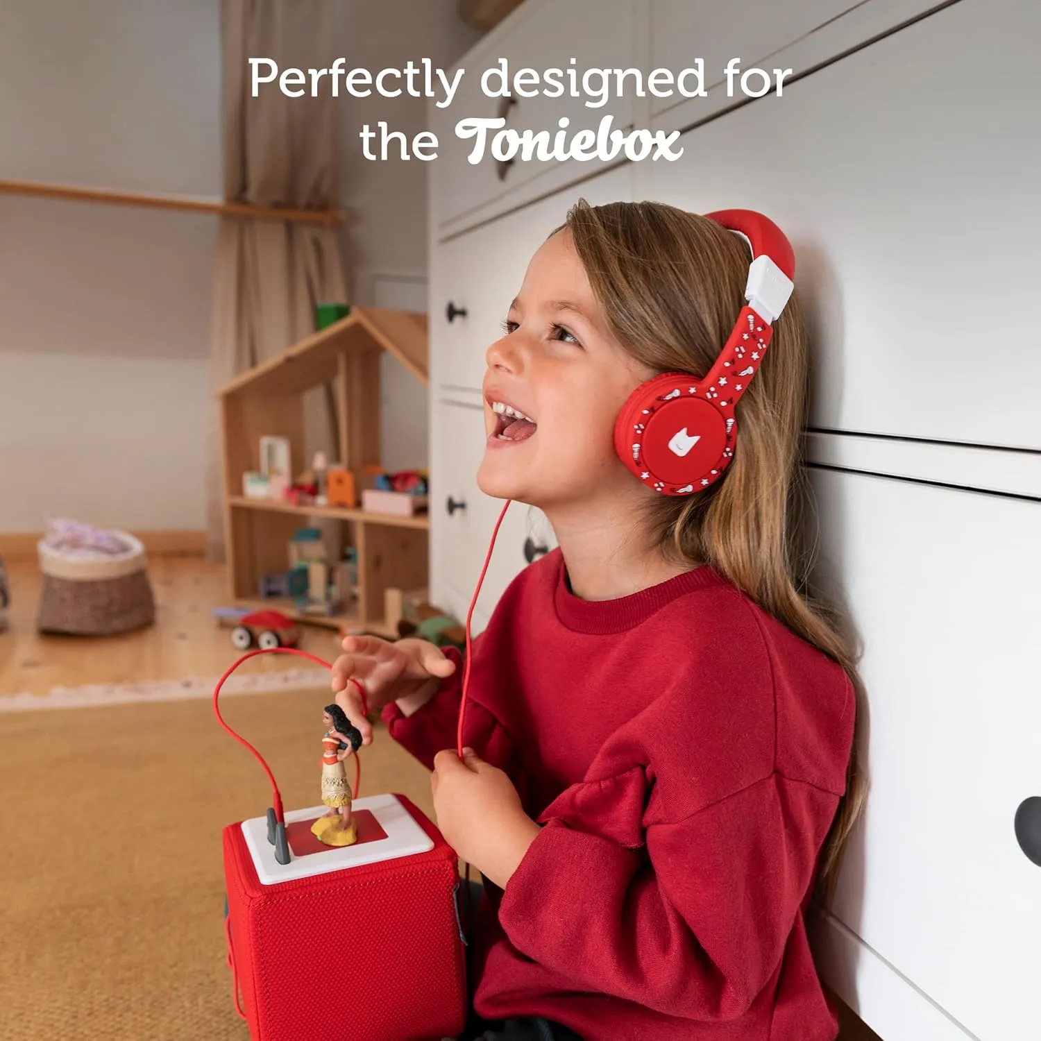 Tonies Foldable Wired Headphones for Kids - Comfortably Designed to fit On-Ear - Works with Toniebox and All 3.5mm Devices - Purple