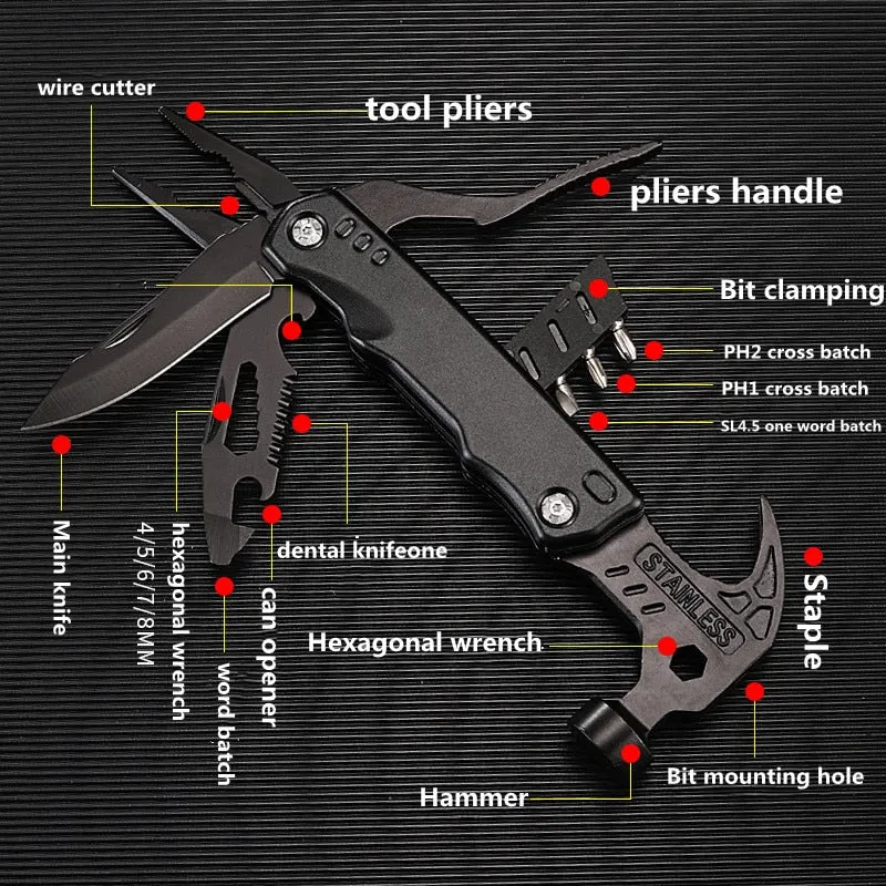 Tooly ™ -Multifunctional Pliers 15 in 1 Multitool Claw Hammer