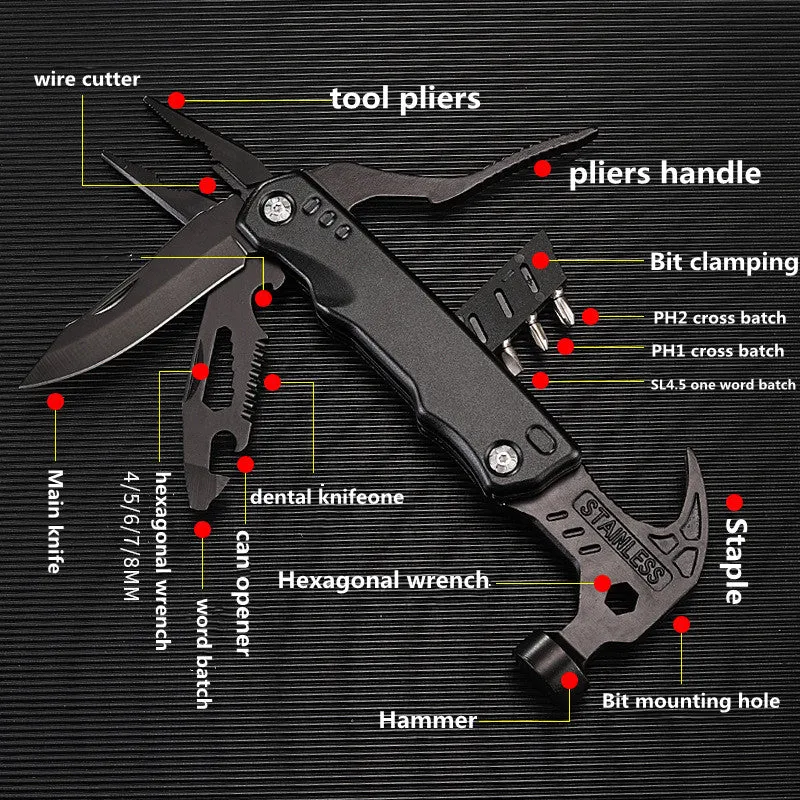 Tooly ™ -Multifunctional Pliers 15 in 1 Multitool Claw Hammer