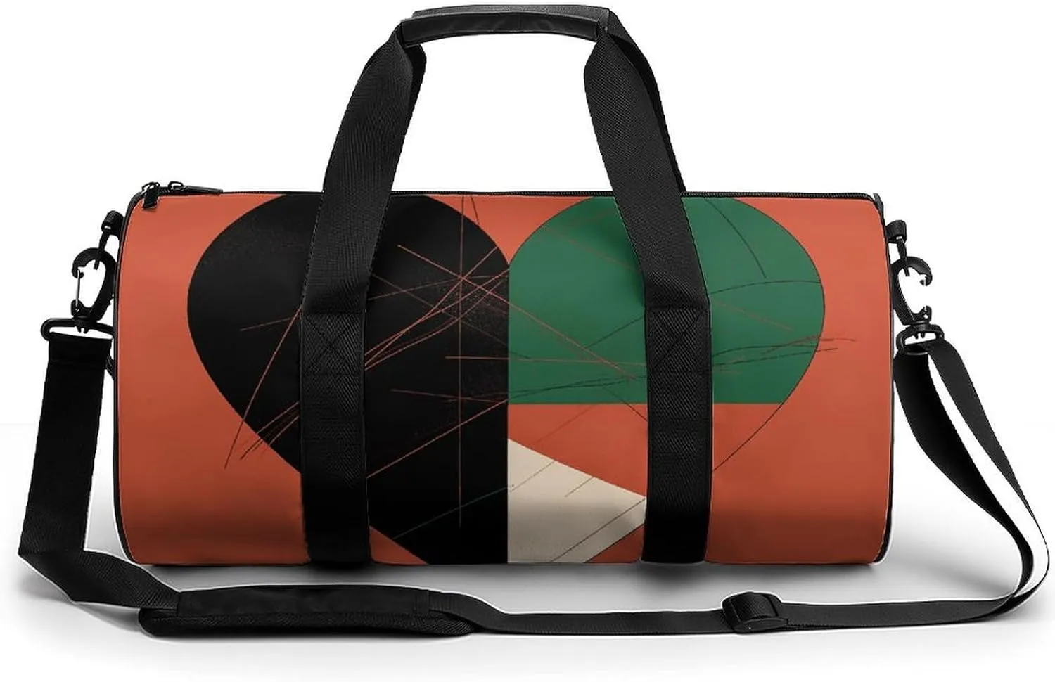 Travel Duffel Bag for Men And Women,Heart Shaped Pattern Waterproof Sports Fitness Bag Portable Travel Duffel Bag