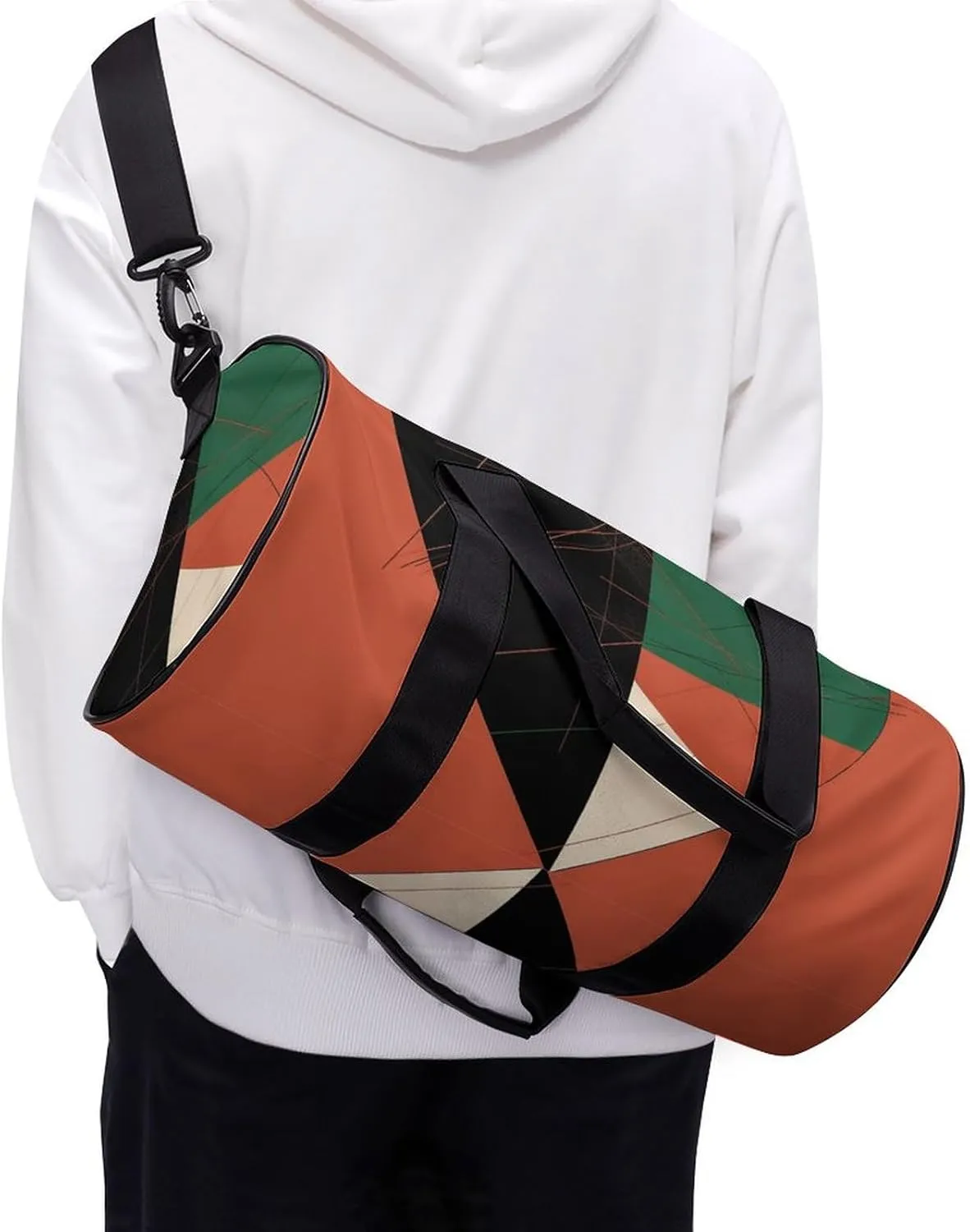 Travel Duffel Bag for Men And Women,Heart Shaped Pattern Waterproof Sports Fitness Bag Portable Travel Duffel Bag
