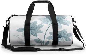 Travel Duffel Bag for Men And Women,Several Blue Daisies Waterproof Sports Fitness Bag Portable Travel Duffel Bag
