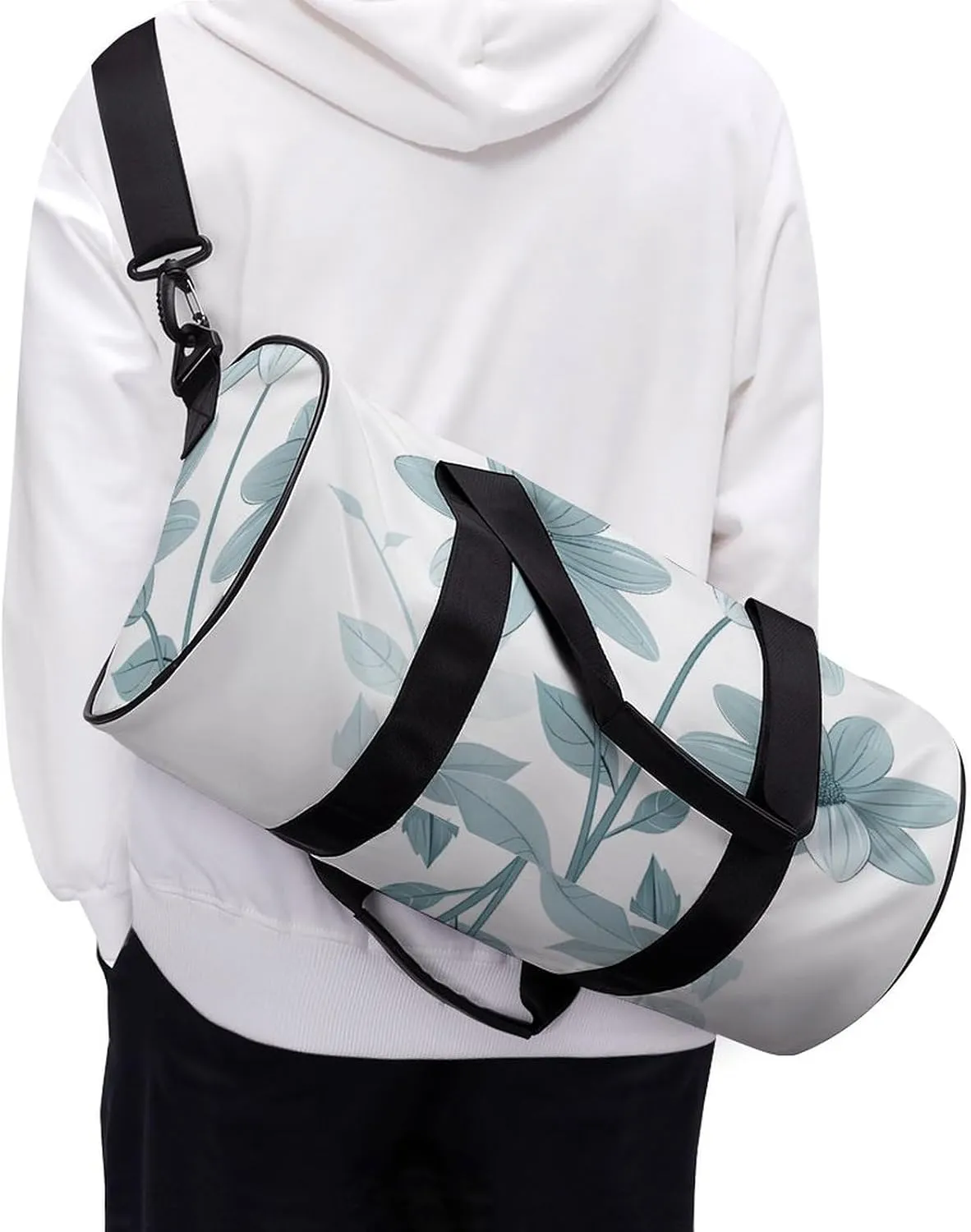 Travel Duffel Bag for Men And Women,Several Blue Daisies Waterproof Sports Fitness Bag Portable Travel Duffel Bag