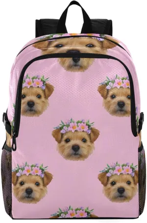 Travel Packable Backpack for Women Men,Lightweight and Foldable Hiking Backpack,Dog Hear Laptop Backpack Casual Daypack for Weekender Business Camping