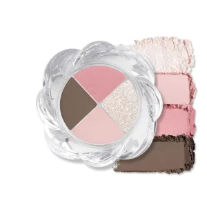 Twist Pot Eye Shadow Palette Mini Matte Shimmer Korean (01 Fairy Pink) - Cool Toned Pink Palettes for Eyes, Objet Makeup