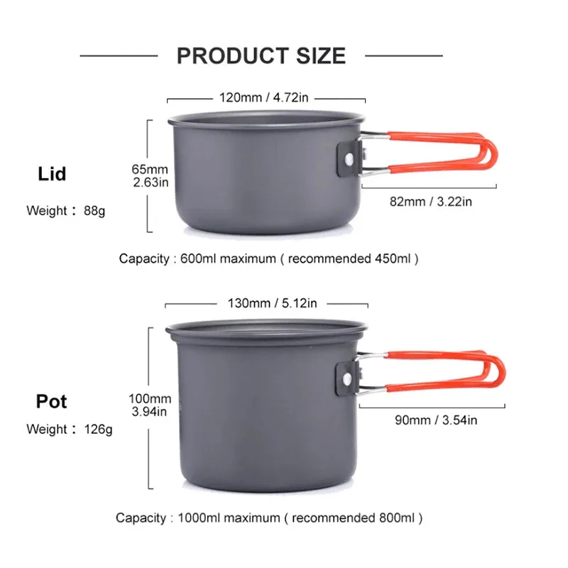 Ultralight Camping Cooking Utensils Outdoor Pot