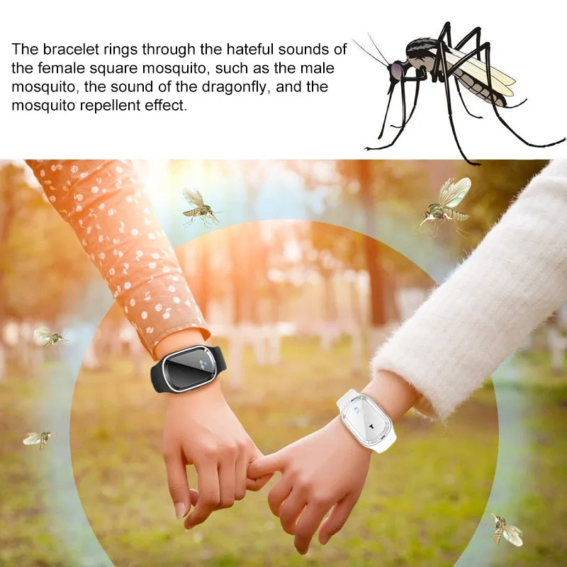 Ultrasound Natural Mosquito Insect Outdoor Bugs Kids Repellent Same-day shipping Ultrasonic Insect Bracelet Waterproof Touch-sensitive Bracelet Pest Mosquito Anti