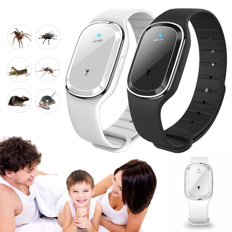 Ultrasound Natural Mosquito Insect Outdoor Bugs Kids Repellent Same-day shipping Ultrasonic Insect Bracelet Waterproof Touch-sensitive Bracelet Pest Mosquito Anti