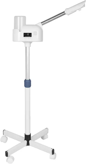 Upgrade Stand Professional Ozone Facial Steamer with Digital Display, 33.8oz Large Upper Inlet Cup, Fog in 50s, Timer Function, Hot Mist Function, for Home, Salon SPA