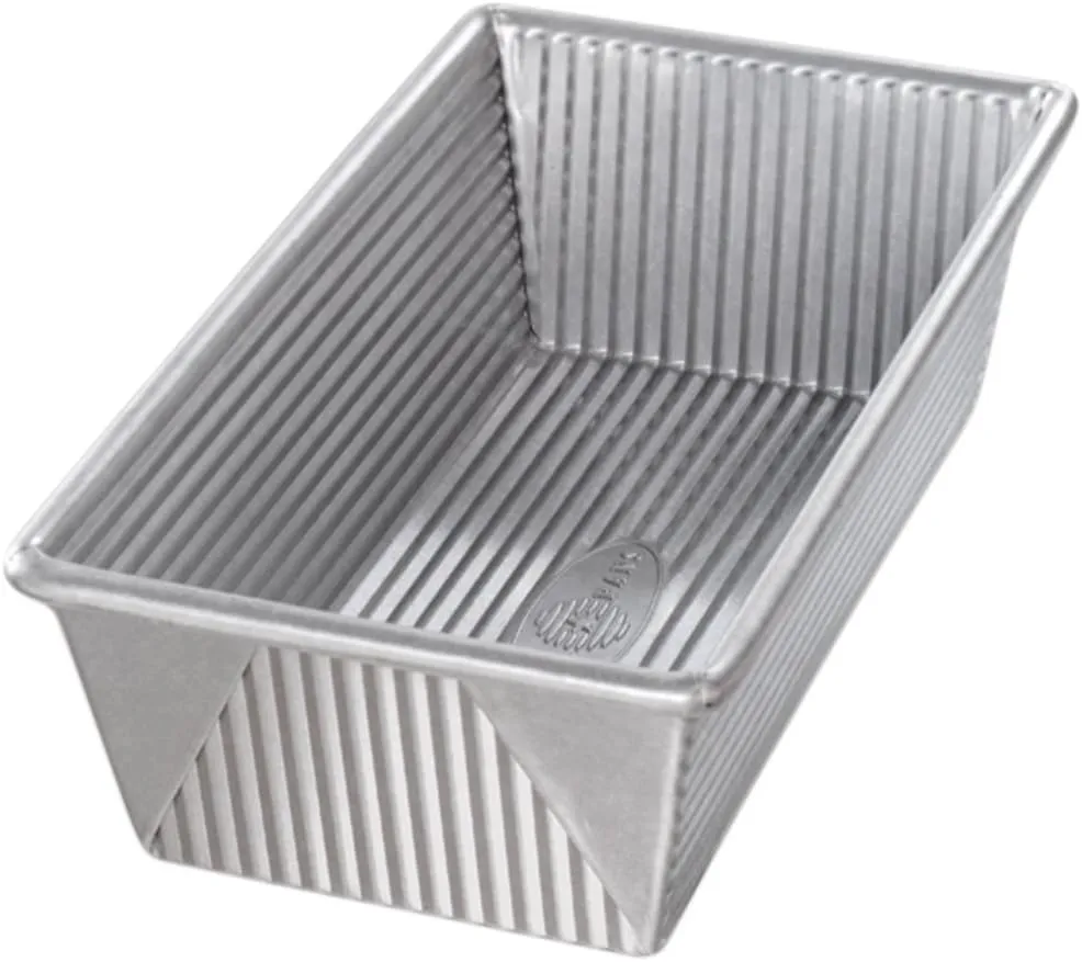 USA Pan Bakeware Aluminized Steel Loaf Pan, 5"D x 10"W x 3"H, 1.5 Pound