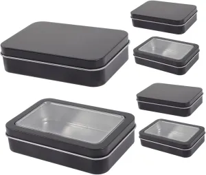 Vaguelly 6pcs Playing Card Storage Box Window Design and Sturdy Organizer for Card Games Compact for Easy Carrying Matte Finish