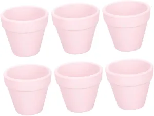 VANZACK 6pcs Miniature Thumb Flower Pots Cute Succulent Containers for Dollhouses Gardens Landscapes House Accessories