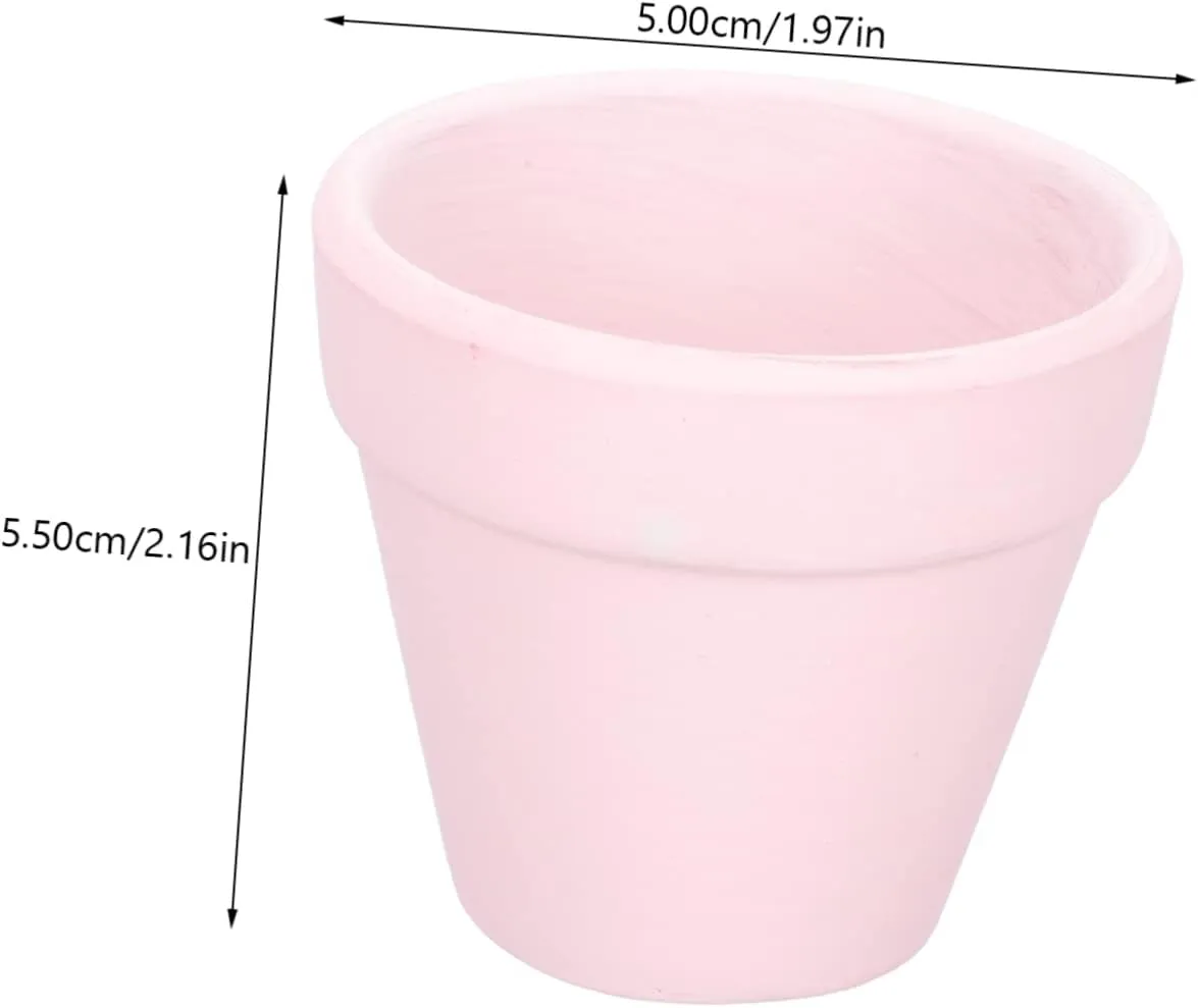 VANZACK 6pcs Miniature Thumb Flower Pots Cute Succulent Containers for Dollhouses Gardens Landscapes House Accessories