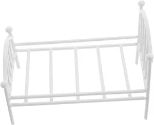 VANZACK Dollhouse Miniature Bed Iron Frame Versatile Pot Stand Mini House Accessory