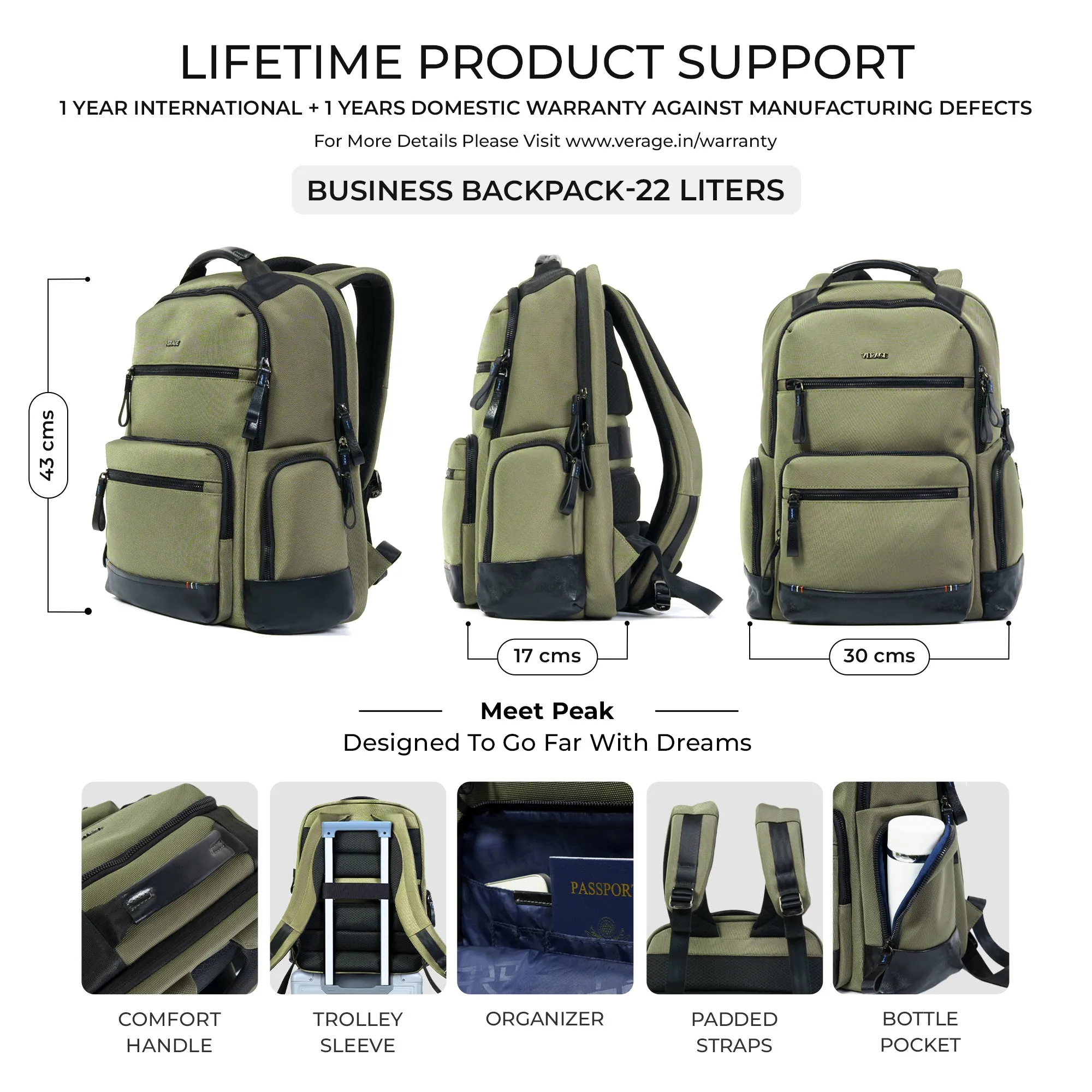 VERAGE Luxe Peak- The Work Backpack