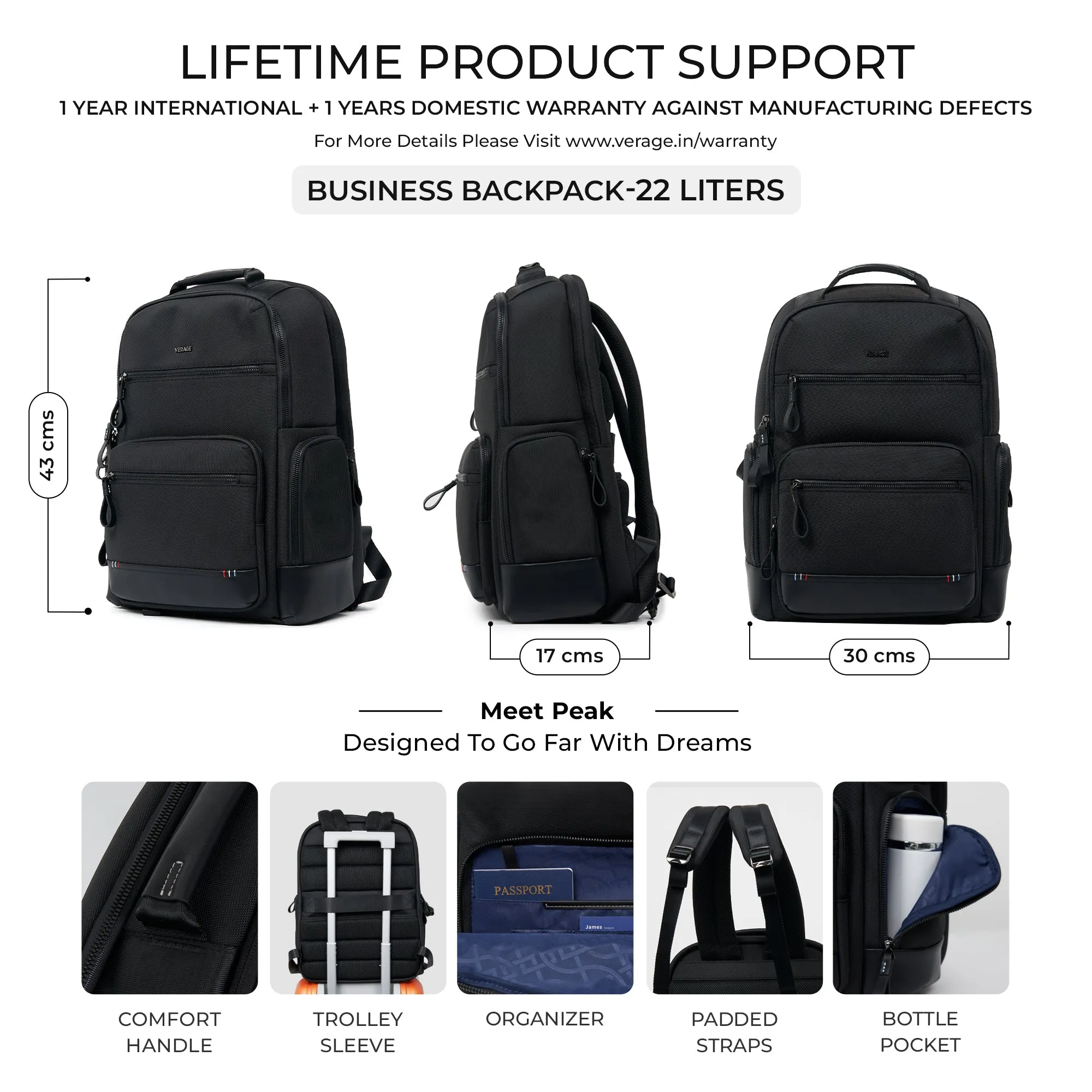 VERAGE Luxe Peak- The Work Backpack