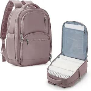 VGCUB Large Travel Backpack Purse for Women Men,Laptop Backpack,Aesthetic Gym Carry on Backpack,Personal Item Size Backpack Casual Daypack Rucksack for Work With USB Charging Port,Pink