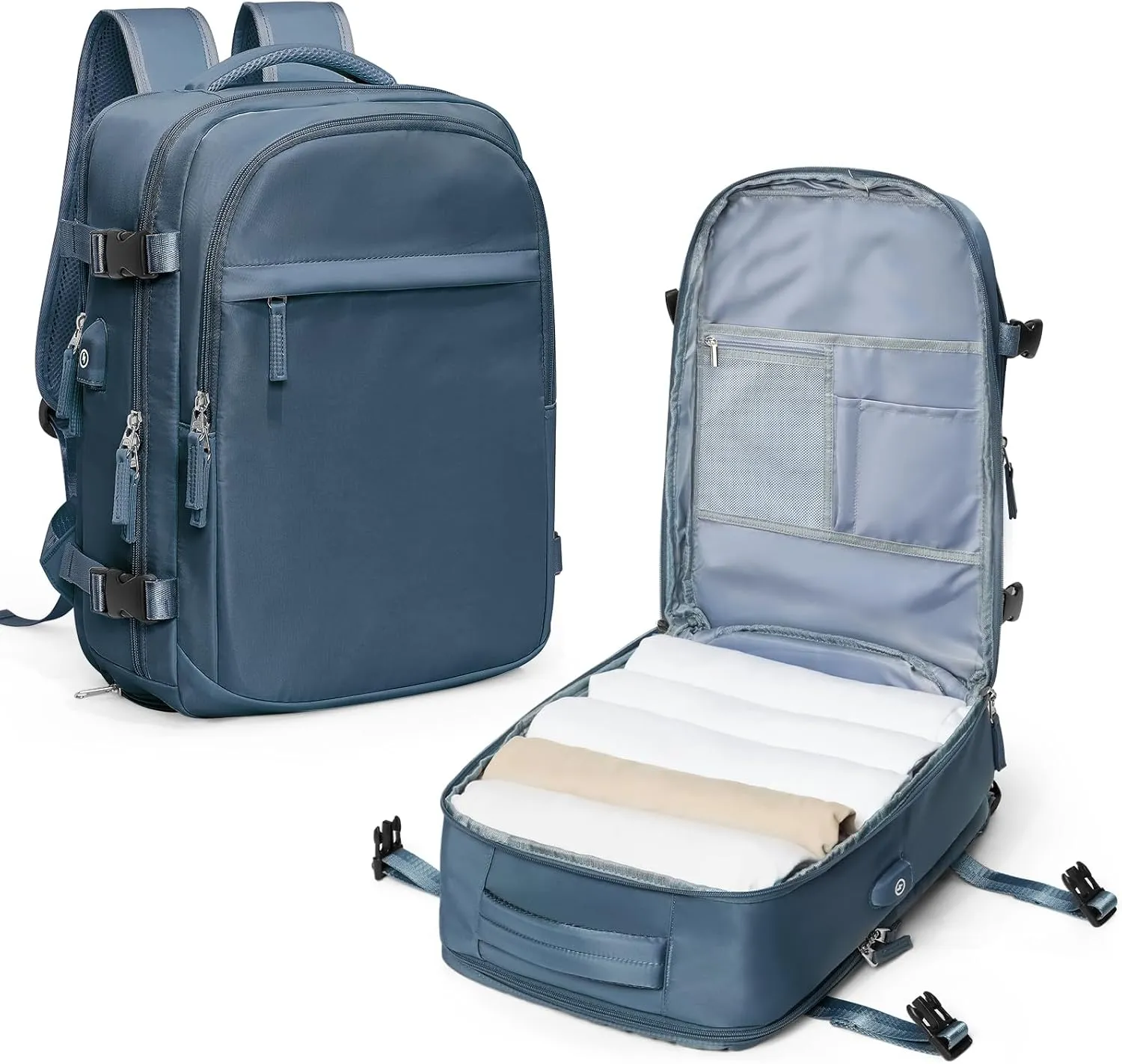 VGCUB Travel Backpack for Women Men Large Work Gym Frontier Airlines Personal Item Bag Business Airport lightweight Daypack Carry on Flight Approved Airplane Backpack Mochilas de Viaje Sapphire Blue