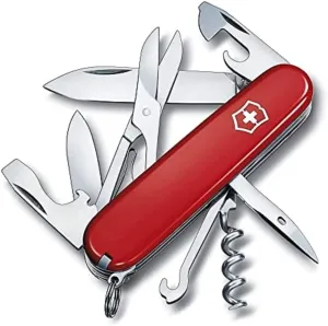 Victorinox Climber Swiss Army Knife, 14 Function Swiss Made Pocket Knife with 2 Blades, Corkscrew and Screwdriver
