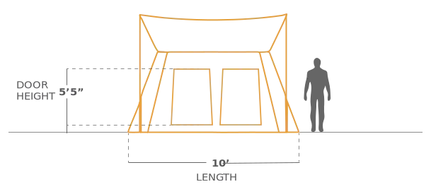 White Duck Outdoors Prota Canvas Tent Standard/Deluxe - 7'x9'