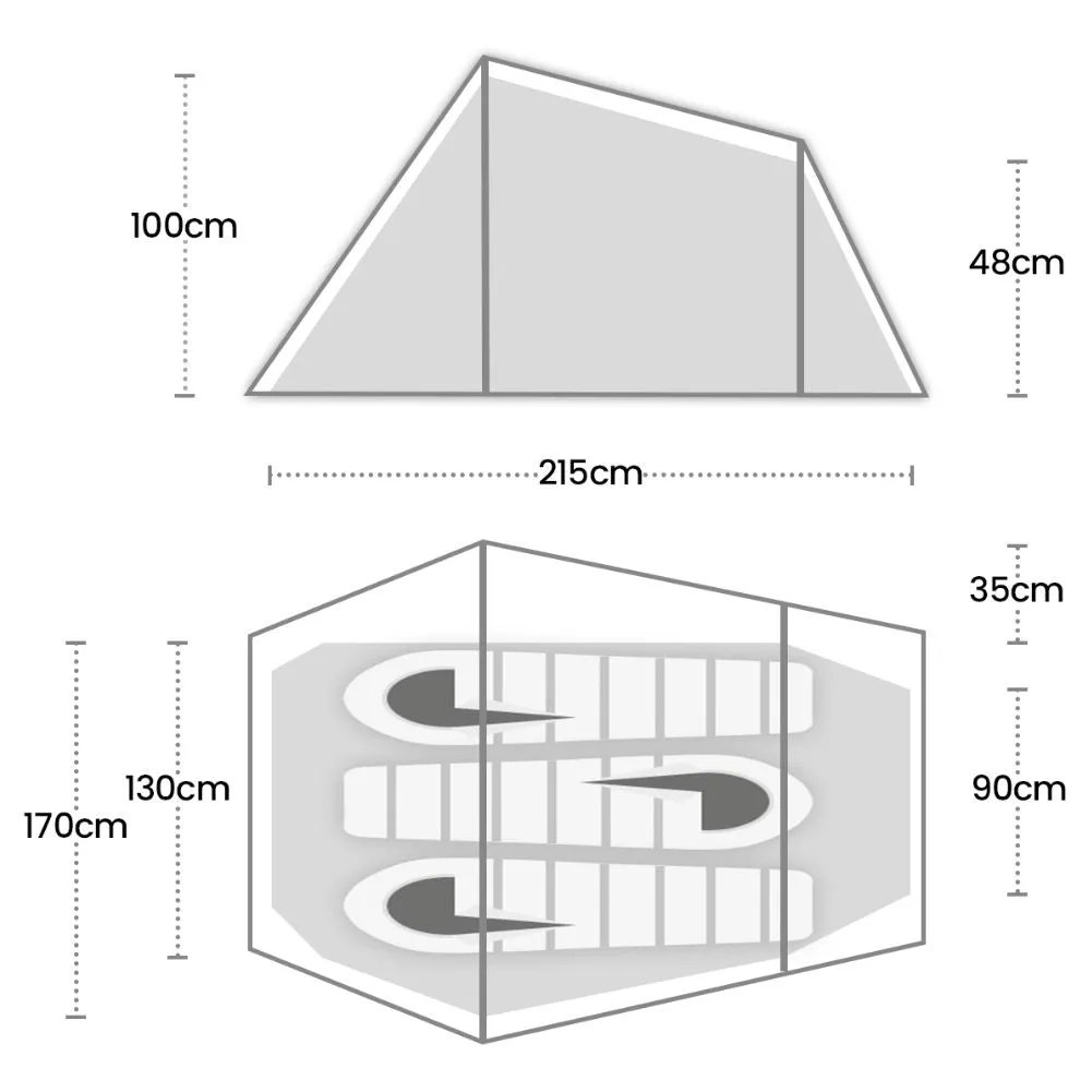 Wild Country Coshee 3 V2 Tent - 3 Man Lightweight Tent