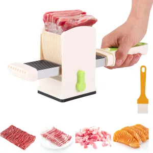 WINB Fresh Meat Slicer Manual – Stainless Steel Blade for Slicing & Shredding Beef, Pork, Lamb | Compact Home Kitchen Tool for BBQ, Hot Pot & Stir-Fry