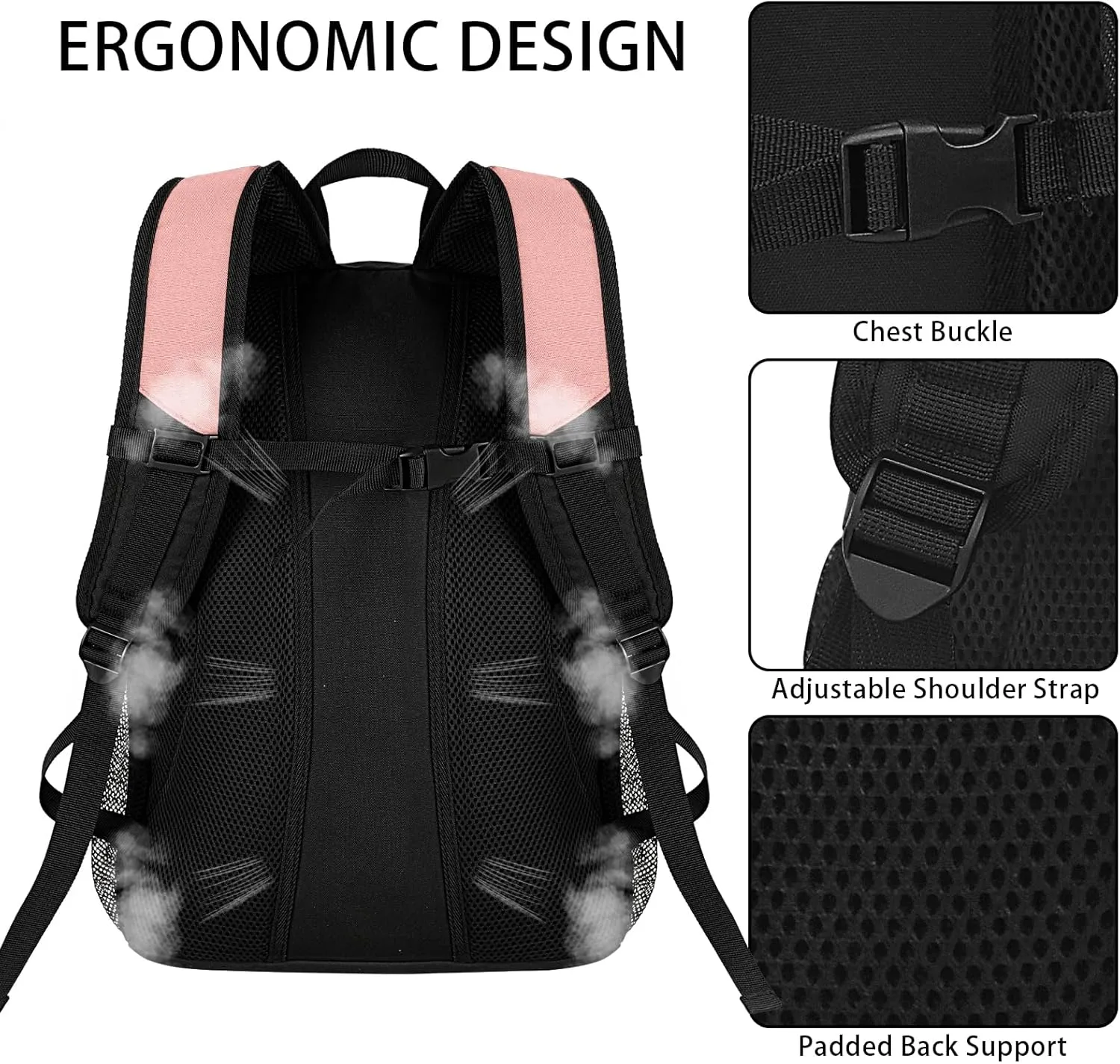 WOLT Basketball Backpack Large Sports Bag with Separate Ball Holder & Shoes Compartment, Best for Basketball, Soccer,Gym