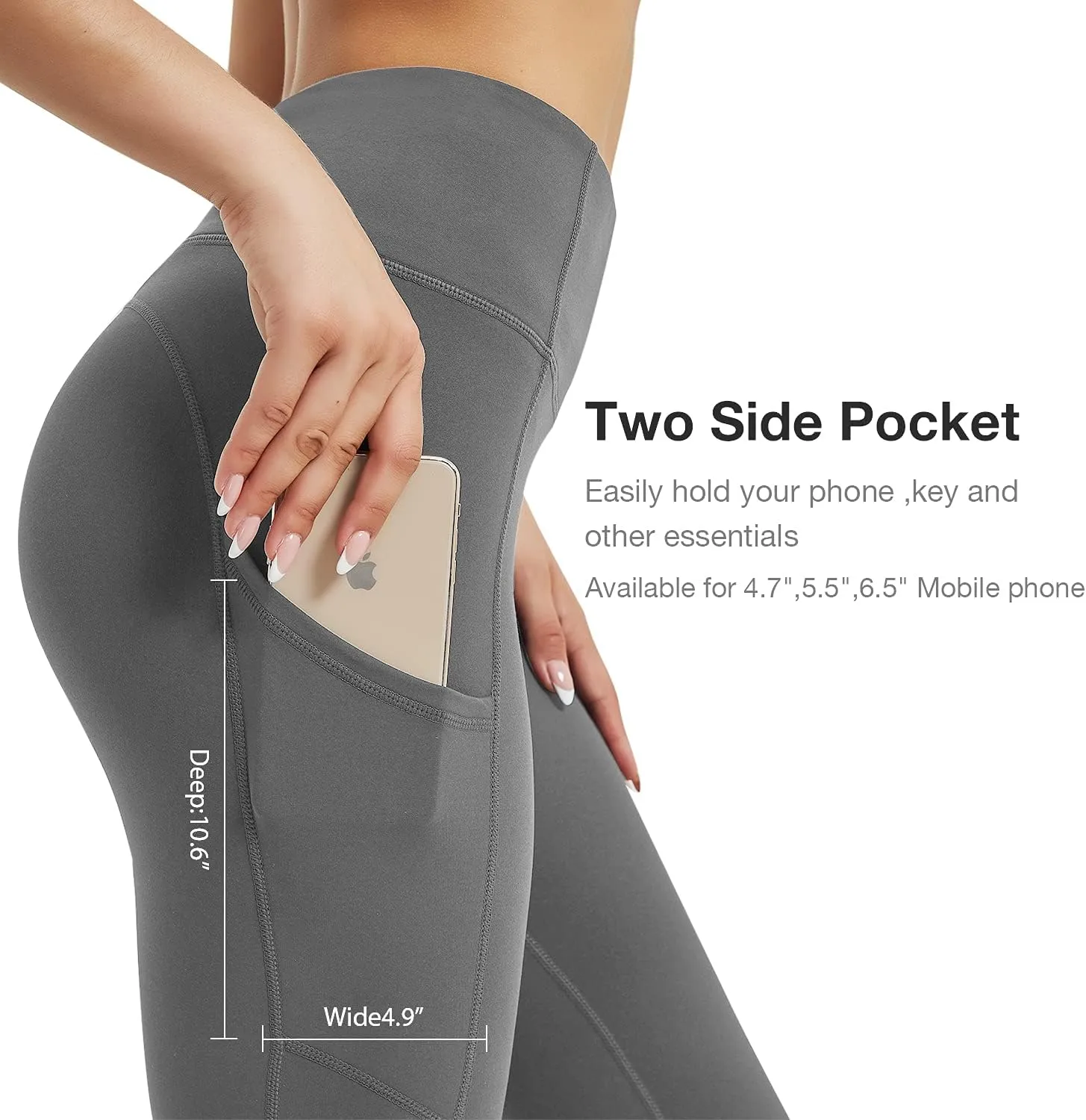 Women's Fleece Lined Leggings with Pocket Water Resistant High Waisted Thermal Winter Yoga Pant for Women Workout