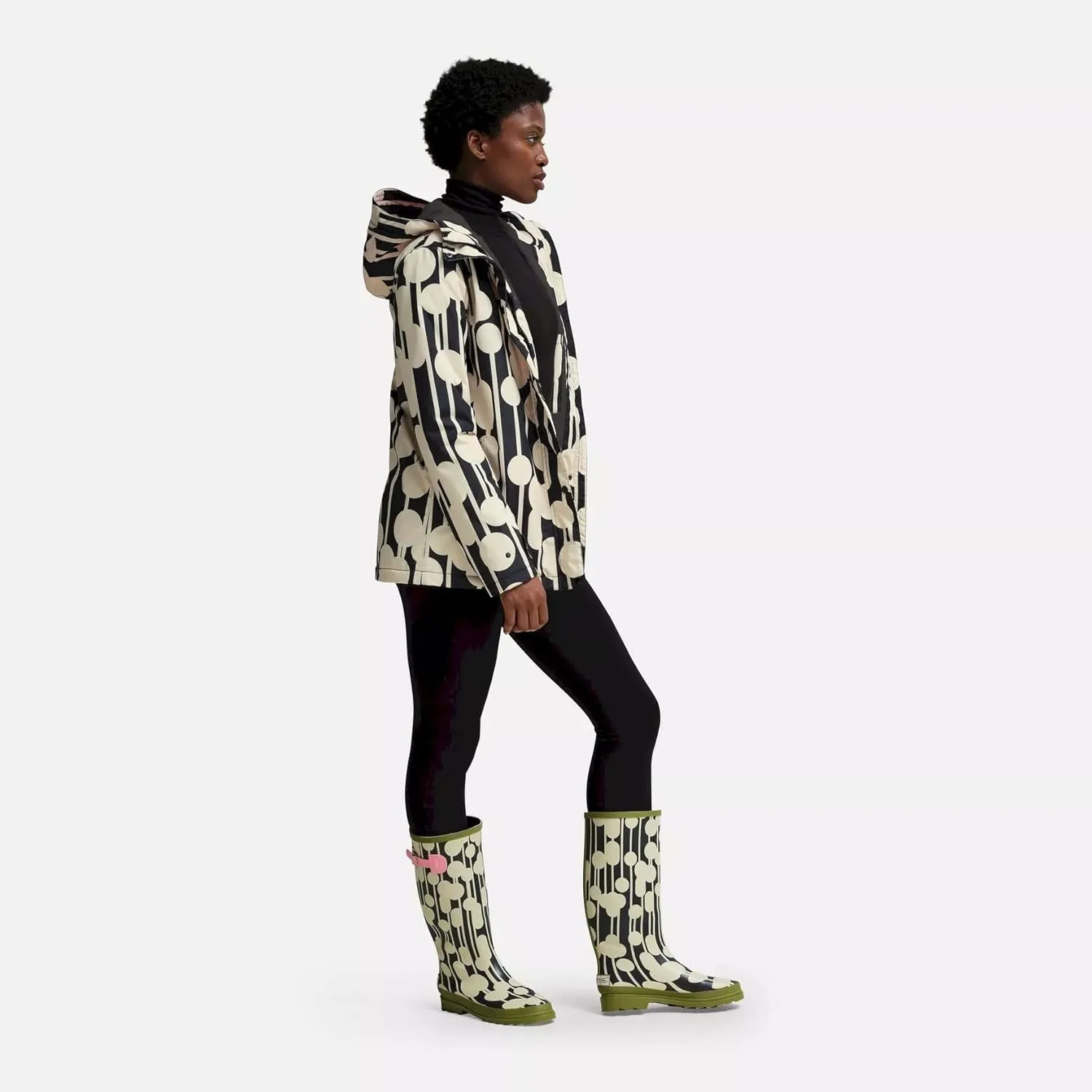 Womens Orla Kiely Waterproof Retro Floral Rain Mac Coat Jacket