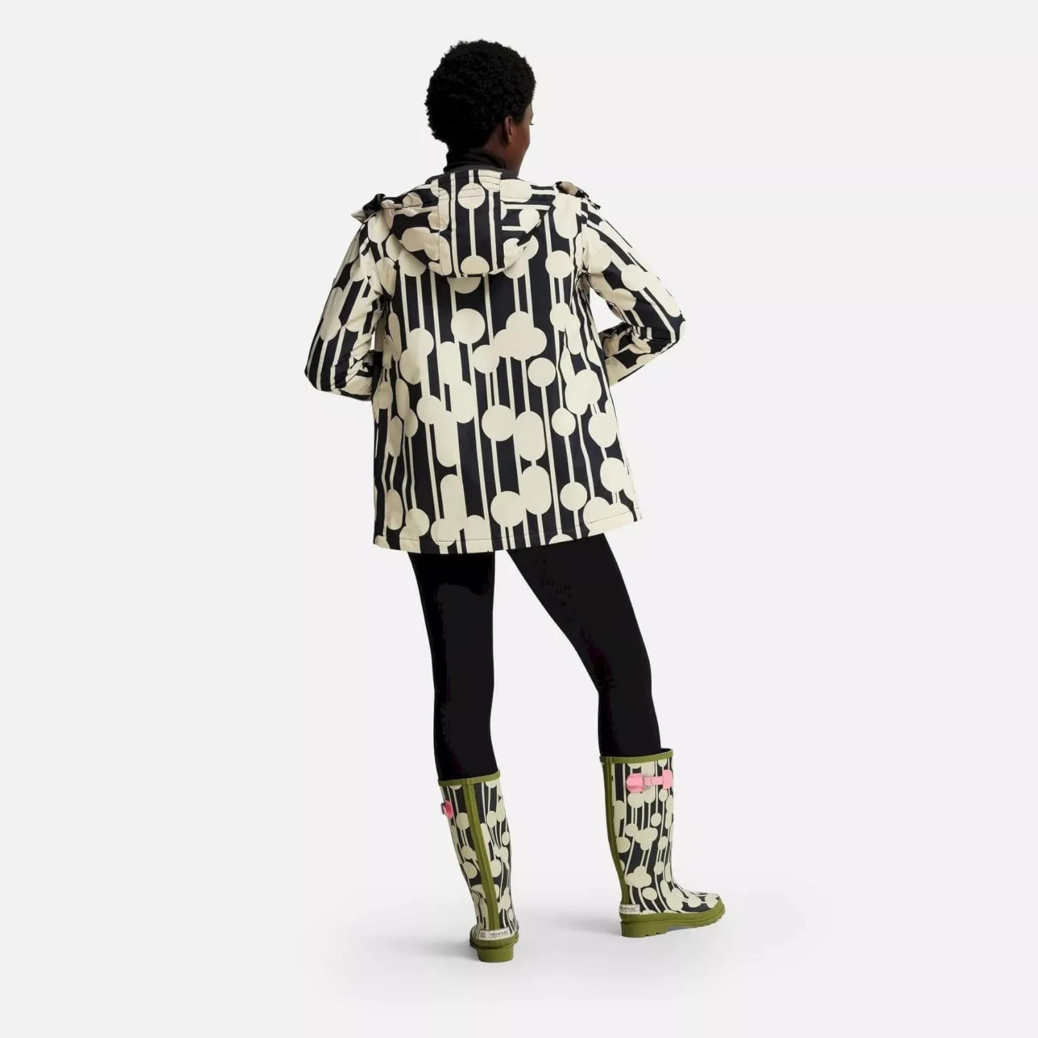 Womens Orla Kiely Waterproof Retro Floral Rain Mac Coat Jacket