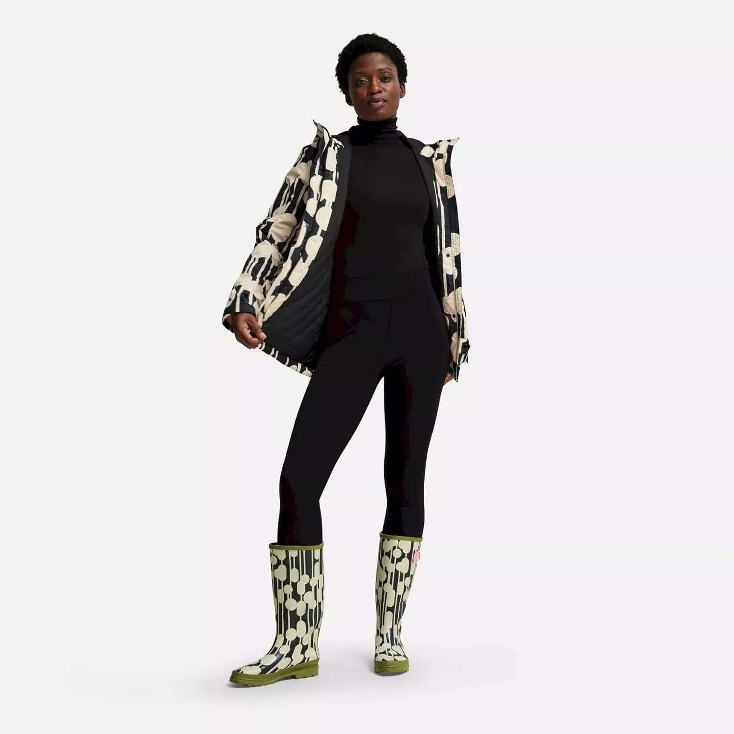 Womens Orla Kiely Waterproof Retro Floral Rain Mac Coat Jacket