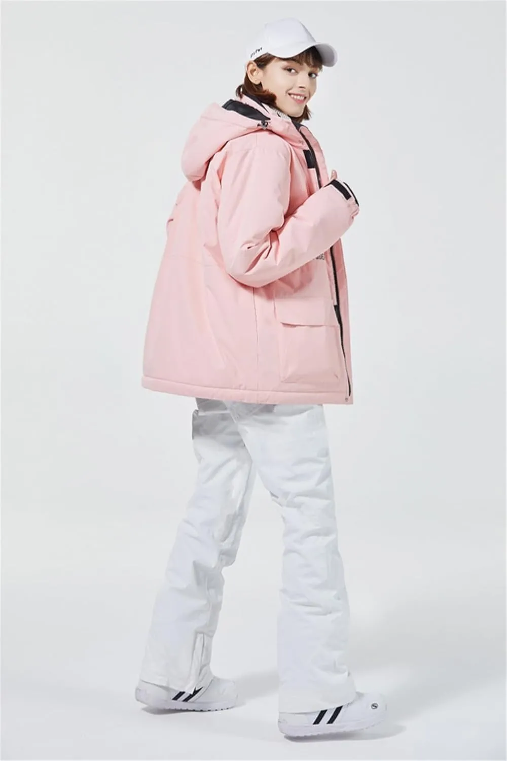 WOWULOVELY Women's Winter Skisuit Waterproof Windproof Ski Jacket and Pants Insulated Snowsuit Snowboarding Coat