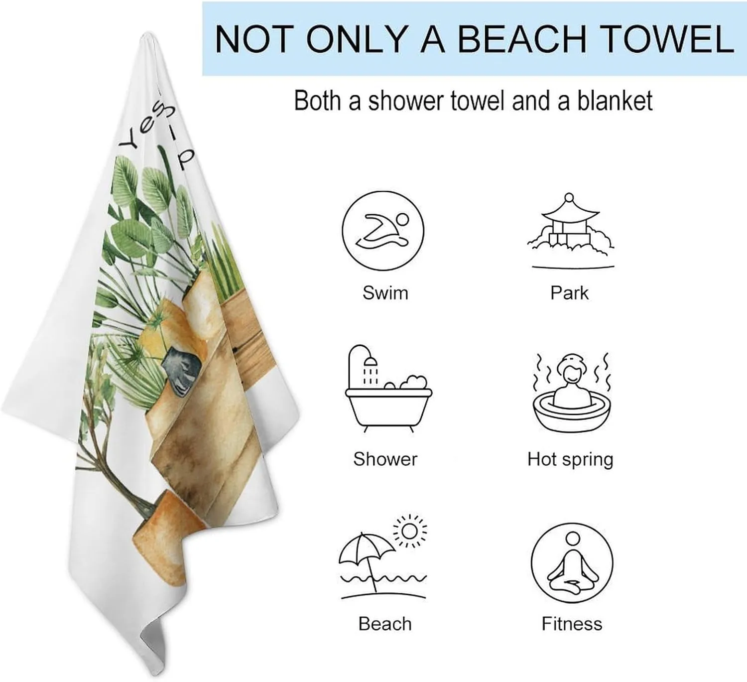Yes I Really Do Need All These Plants Beach Towel Cotton 31x51 Inch Lady Gardeners Flower Pot Travel Towel for Bathroom Gym Yoga Cruises Hotel Soft Compact Pre-Washed